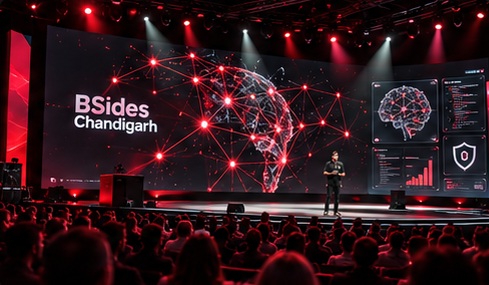 AI and cybersecurity stage concept